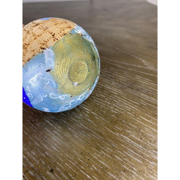 RUSSIAN ROLY POLY WOODEN‎ DOLL NEVALYASHKA Blue Cat Bell Music Ladybug Handpaint - Picture 8 of 9